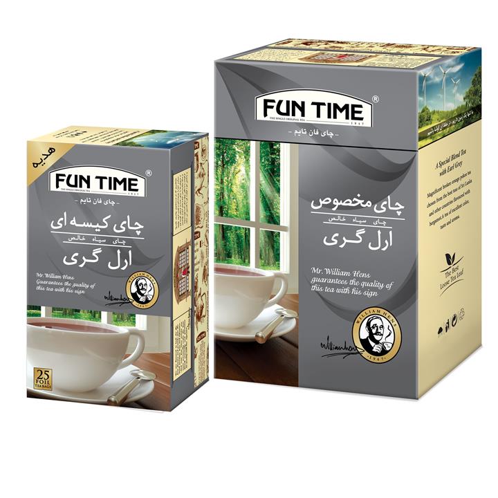 چای ارل گری فان تایم - 450 گرم به همراه چای کیسه ای بسته 25 عددی